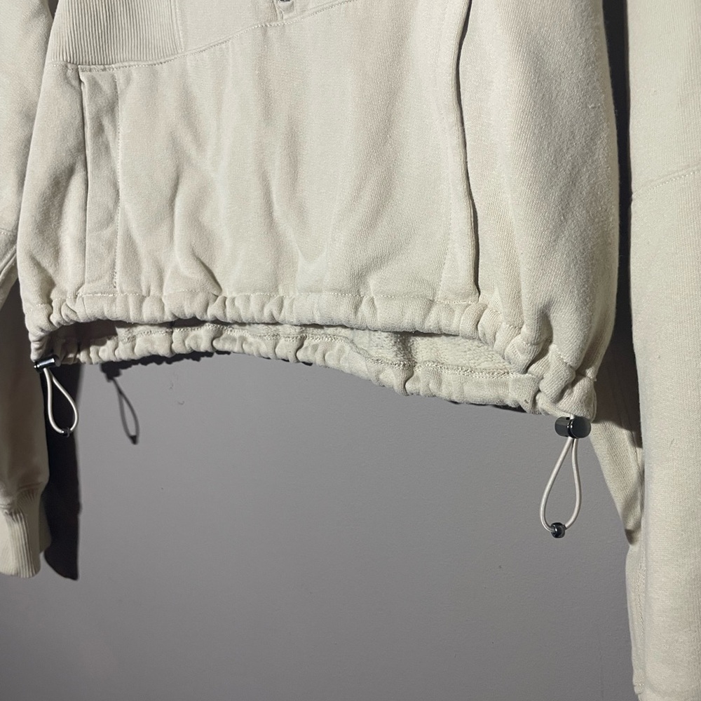 Abercrombie & Fitch Cream Quarter-Zip Pullover Size M - Picture 3 of 5